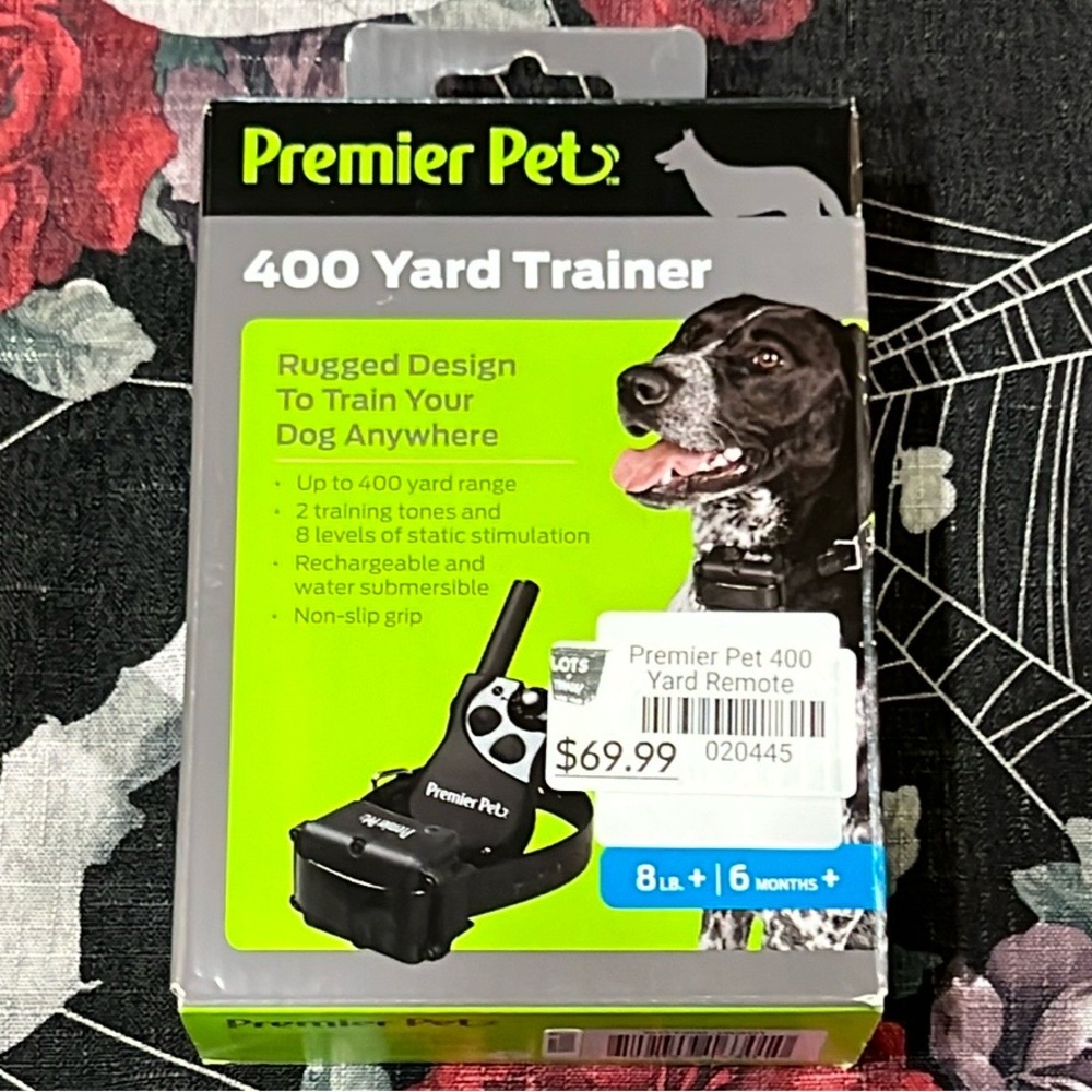 NEW PREMIER PETS 400 YARD RECHARGEABLE TRAINER W/REMOTE 8LBS+/6 MONTHS+